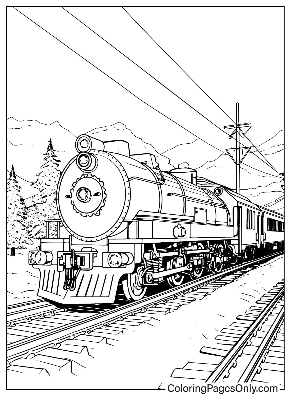 Polar Express Coloring Page Polar Express Coloring Page
