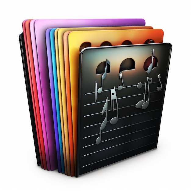 Premium Photo Harmony Unveiled The Alluring Music Folder Icon