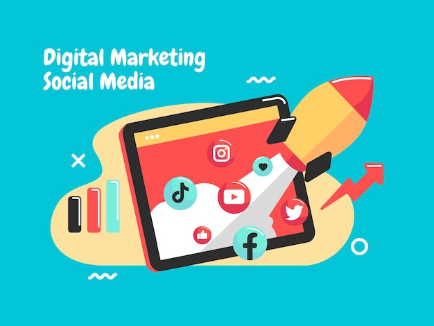 Rocket Boosting Social Media With Smartphone 3486086 Vector Art At Vecteezy Rocket Boosting Social Media With Smartphone 3486086 Vector Art At Vecteezy