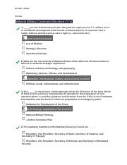 Sejpme Mod 2 National Military Command Structure Pre Test Exam Sejpme Mod 2 National Military Command Structure Pre Test Exam