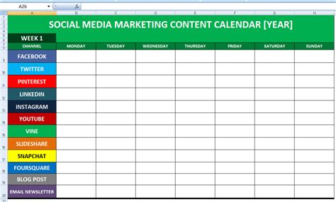 Social Media Editorial Calendar Examples Siana Annabal