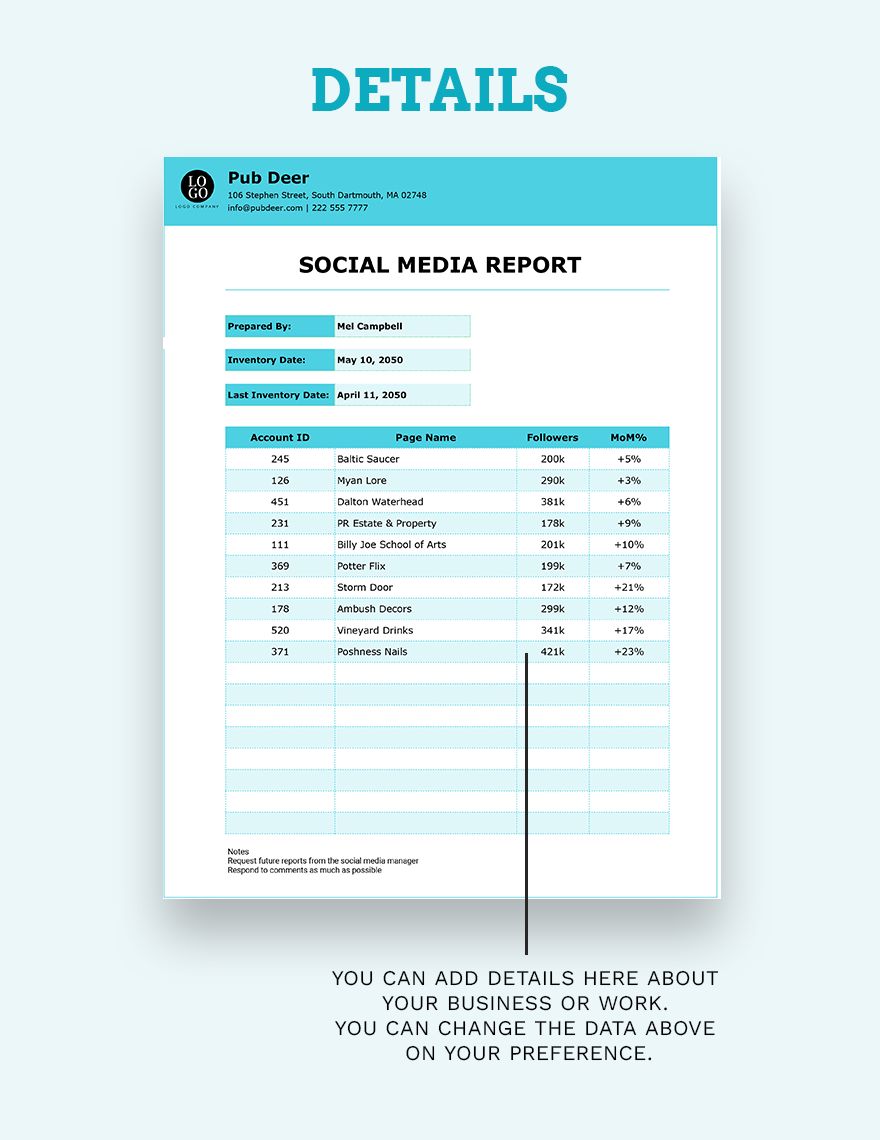 Social Media Report Template Download Social Media Report Template Download