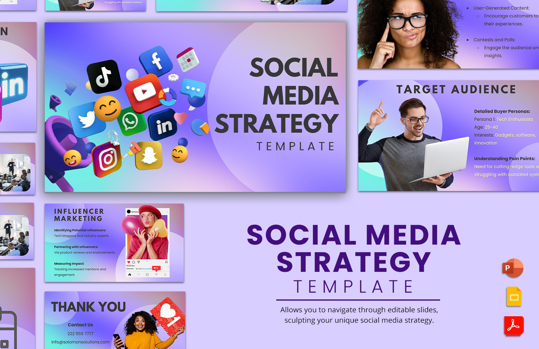 Social Media Strategy Template Slidebazaar Social Media Strategy Template Slidebazaar