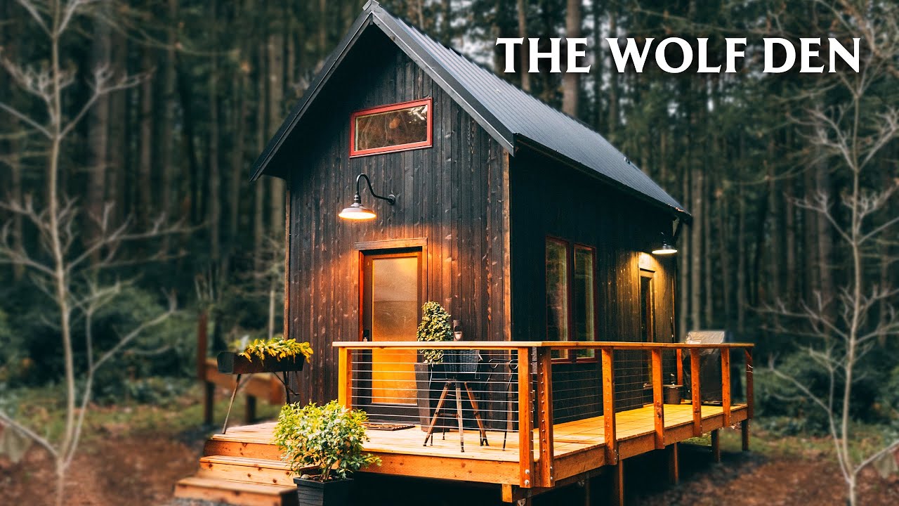 Space Saving 280Sqft Tiny House Interior Wolf Den Cabin Youtube Space Saving 280Sqft Tiny House Interior Wolf Den Cabin Youtube