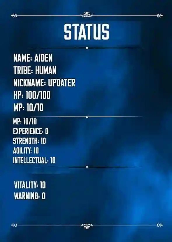 The Gamer Manhwa Stats Screen