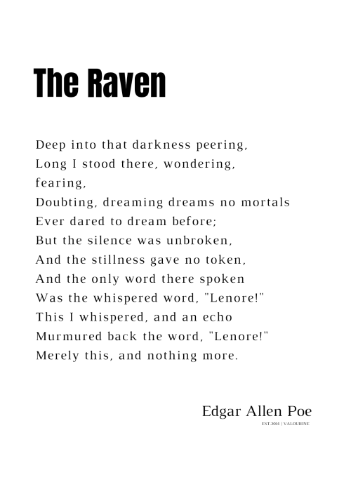 The Raven Poem Edgar Allen Poe Printable Raven Art Supernatural The Raven Poem Edgar Allen Poe Printable Raven Art Supernatural