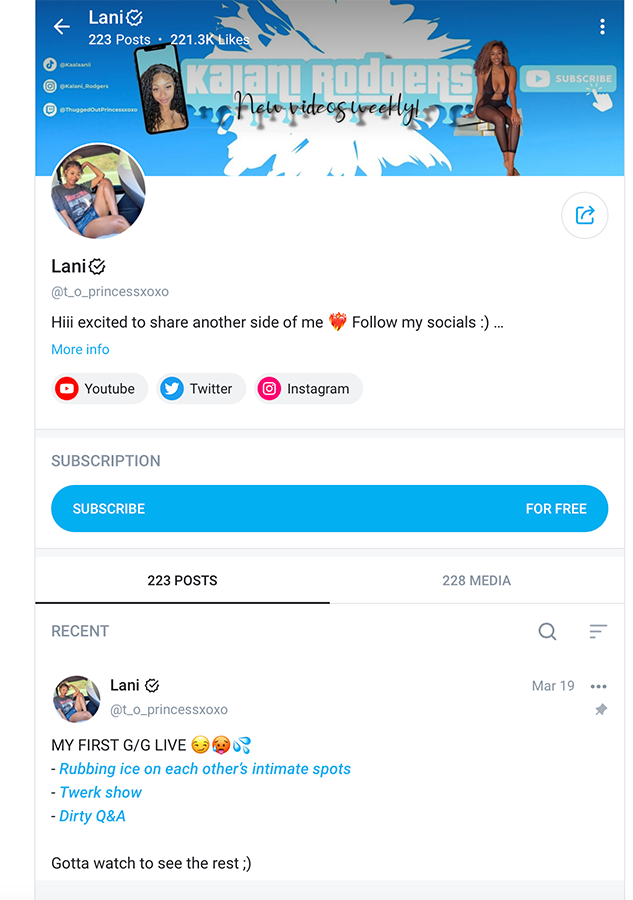 Tiktok Comedian Kalani Rogers Goes Full Thottal Is Now Doing The Tiktok Comedian Kalani Rogers Goes Full Thottal Is Now Doing The