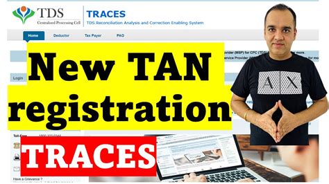 Traces Website Registration As Deductor For First Time Tds Login New