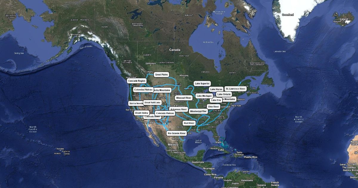 Landforms of the USA: An Interactive Map