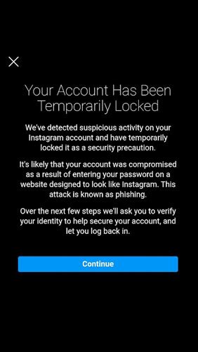 Your Account Has Been Locked Instagram Your Account Has Been Locked Instagram